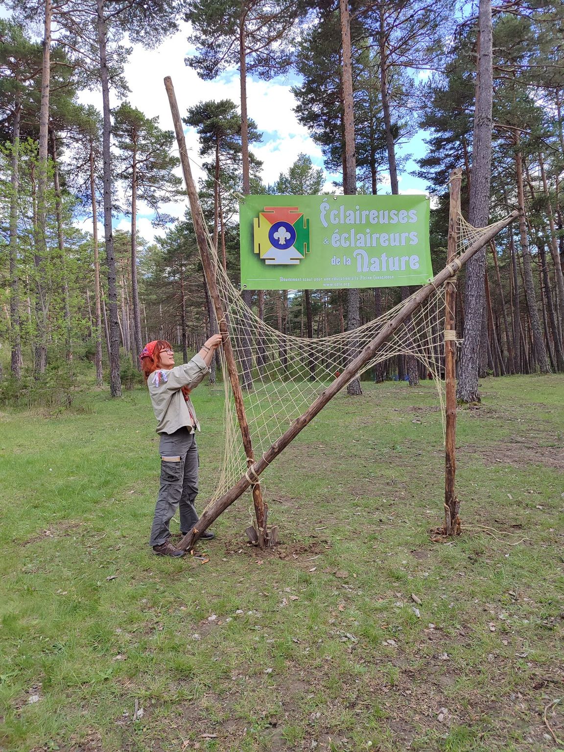 caravane - formation - chef cheftaine - construction - maillage - drapeau