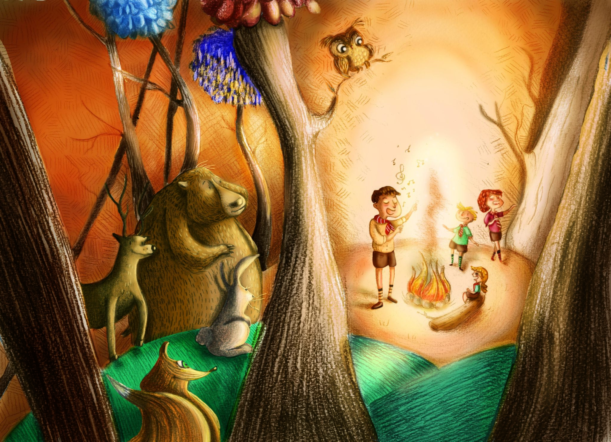 illustration scout foret